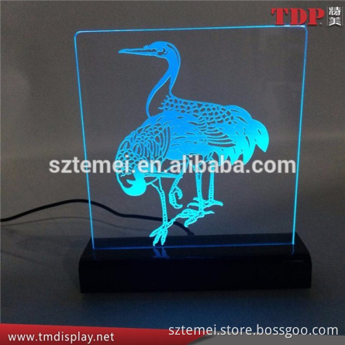 Shenzhen Factory Multiple Color Changing illuminated Edge Lit Acrylic Sign